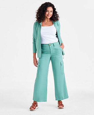 Style & Co Women's Mid Rise Wide-Leg Cargo Pants, Macy's Exclusive - Macy's | Macy's