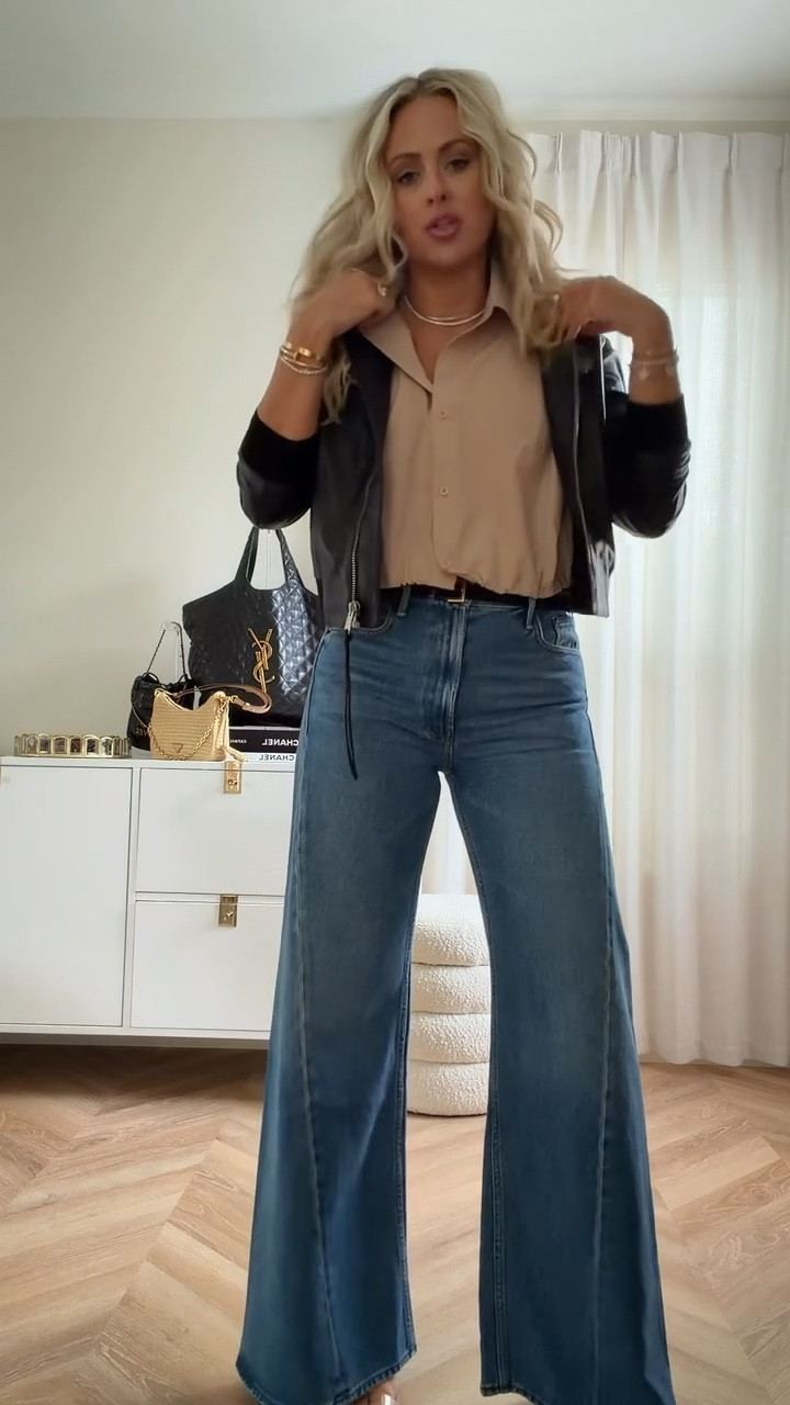Girls’ dinner OOTD 🤍✨

Wearing my favorite Mother jeans (true to size 🙌🏼) with this Amazon blouse — I have it in a few colors and love it

Paired it with my go-to leather bomber for that effortless, put-together vibe ✨ everything is linked on my LTK!

dinner outfit, ootd, denim outfits, amazon blouse, leather bomber, date night, casual chic, spring outfits 2026

#LTKgrwm #LTKSeasonal #LTKootd