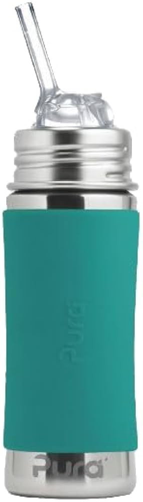 Pura Kiki 11oz/325ml Stainless Steel Straw Bottle w/Sleeve - 100% Plastic-Free, MadeSafe Certifie... | Amazon (US)