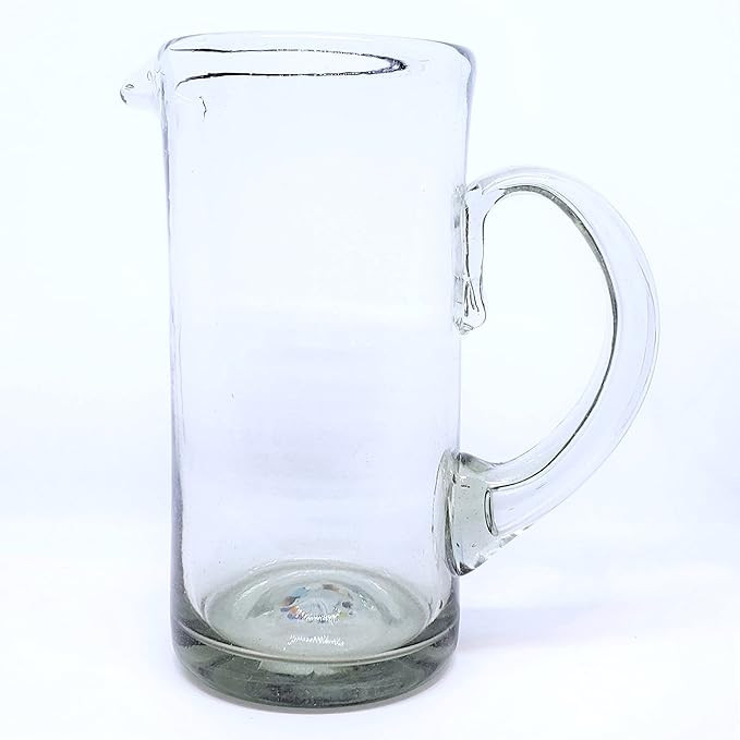 MexHandcraft Clear 48 oz Tall Pitcher, Recycled Glass, Lead-free, Toxin-Free (Pitcher) | Amazon (US)