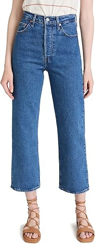 Levi's Women's Premium Ribcage Straight Ankle Jeans | Amazon (US)