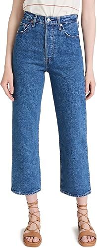 Levi's Women's Premium Ribcage Straight Ankle Jeans | Amazon (US)