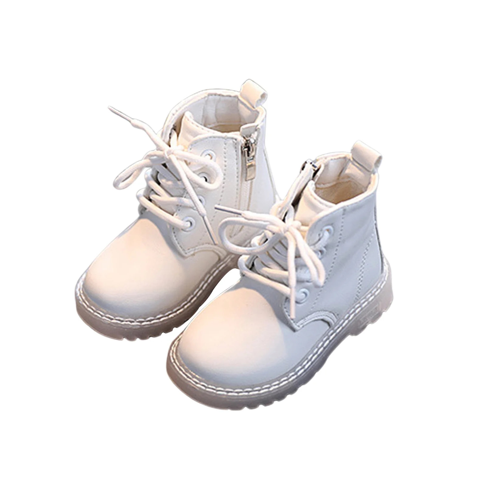 Luckinbaby Infant Martin Boots, Baby British-style Side Zipper Lace Up Shoes | Walmart (US)