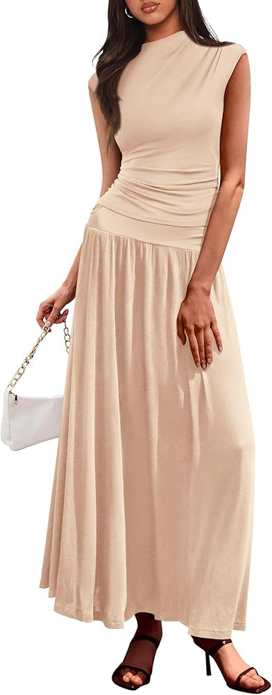 PRETTYGARDEN Women's Skirt Sets 2025 Summer Trendy 2 Piece Outfits Sleeveless Ruched Fitted Tops ... | Amazon (US)