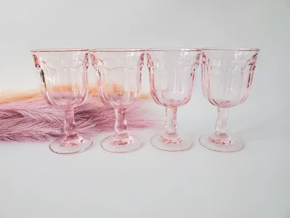 Vintage Multicolored Goblets Mismatch Mixed Water Goblets Bohemian Boho  Wine Glasses Set of 6 Mcm Glassware Wedding Glasses Rainbow Glasses 
