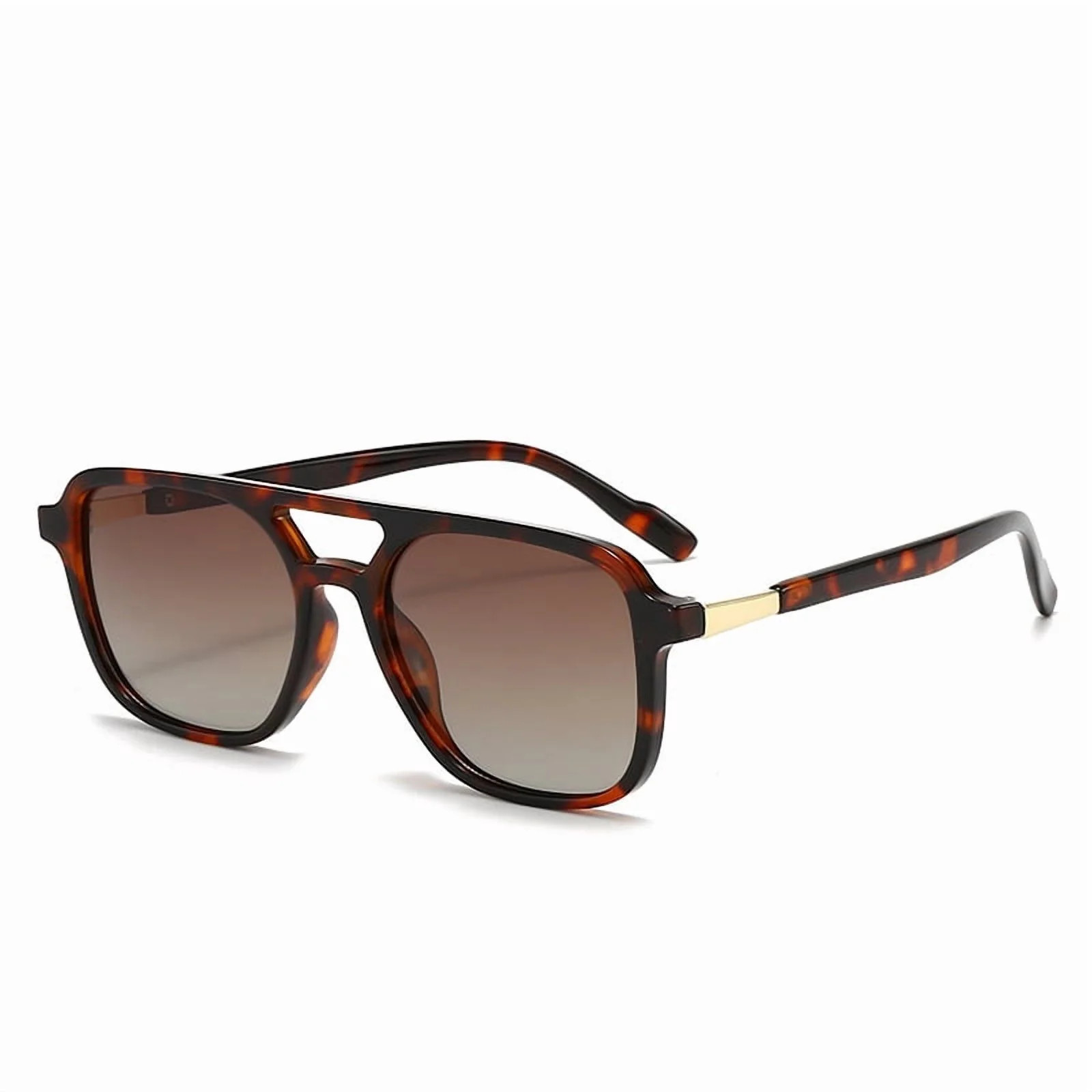 Retro Rectangle Aviator Polarized UV400 Sunglasses, Unisex Trendy Thin Slim Frame Eyewear, Lightweight Shades for Driving, Travel, Beach and Daily Wear - Walmart.com | Walmart (US)
