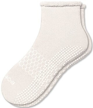 Bombas Heather Merino Blend Roll Top Gripper Quarter Socks - M | Dillard's
