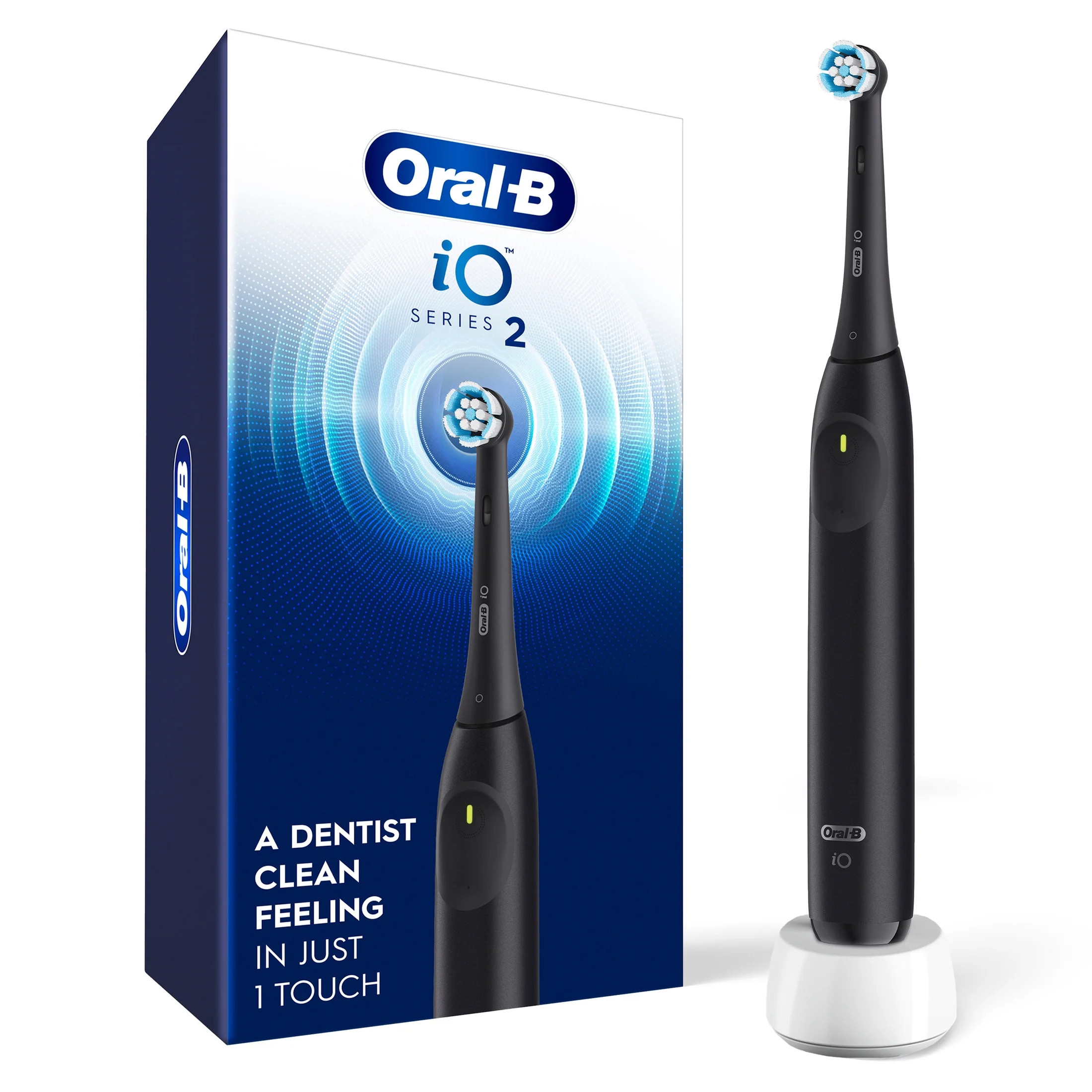 Oral-B Toothbrush, iO Series 2 Rechargeable Electric Toothbrush for Adults & Kids 3+, Night Black... | Walmart (US)