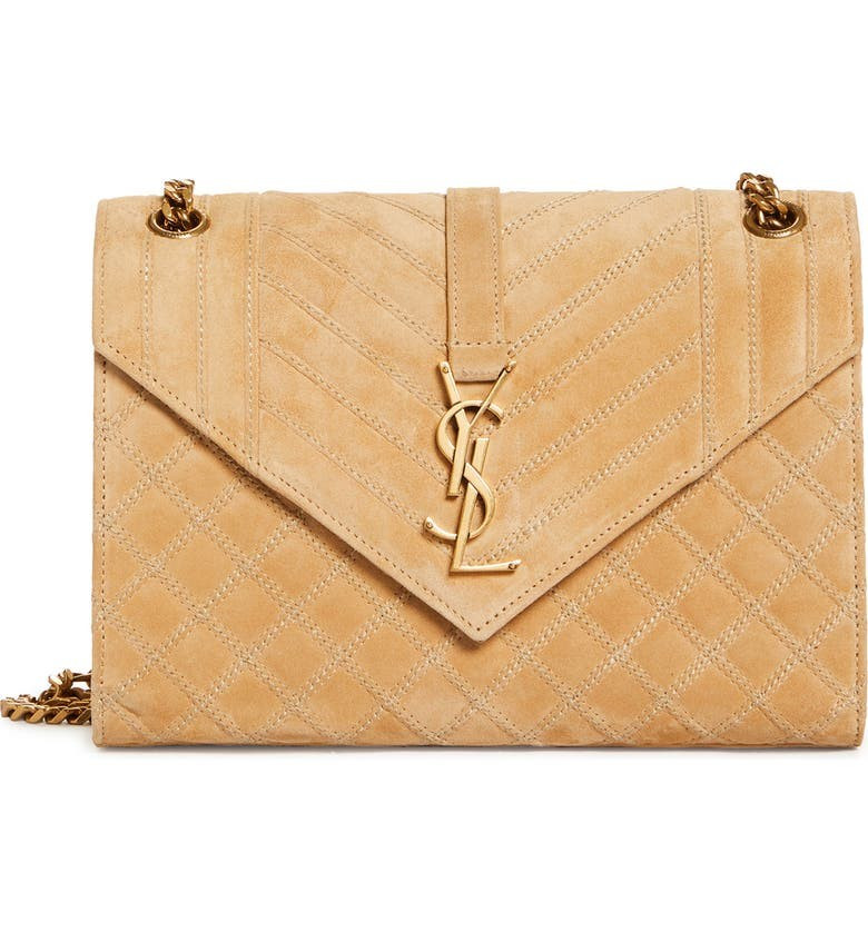 Medium Monogramme Quilted Suede Shoulder Bag | Nordstrom