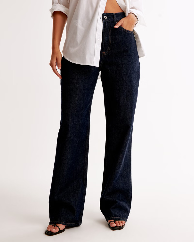 Women's Curve Love High Rise Loose Jean | Women's Bottoms | Abercrombie.com | Abercrombie & Fitch (US)