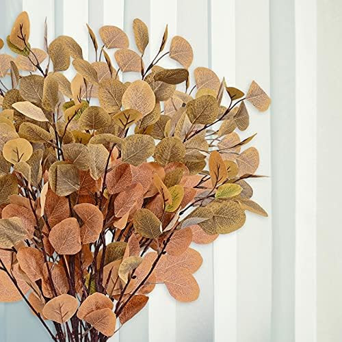 Dolicer 35.4" Artificial Eucalyptus Leaves Stems Fall Eucalyptus Stems Tall Silver Dollar Eucalyptus | Amazon (US)