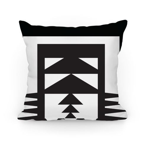 Black and White Aztec Pillow Throw Pillow from LookHUMAN | LookHUMAN