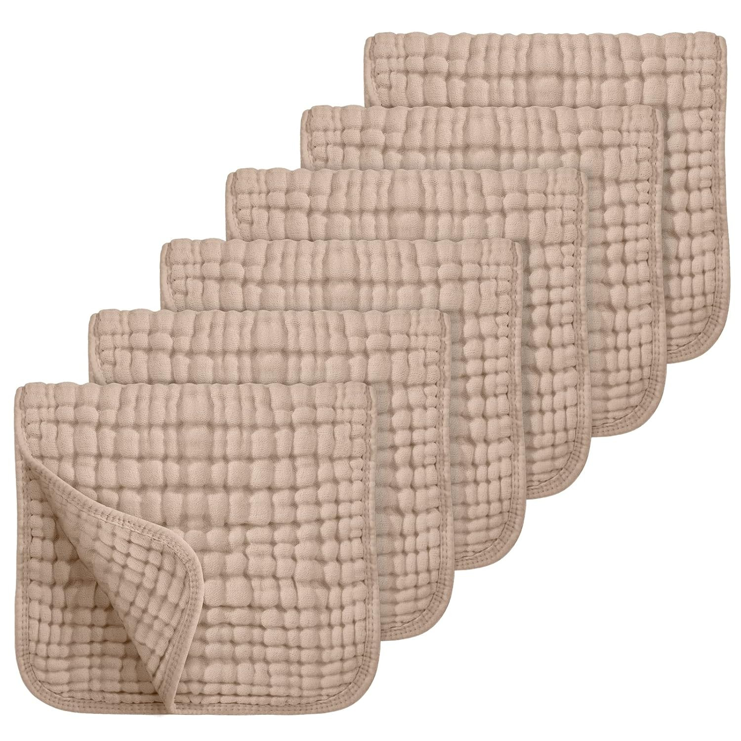 Looxii Muslin Burp Cloths 100% Cotton Muslin Cloths Large 20''x10'' Extra Soft and Absorbent 6 Pa... | Amazon (US)