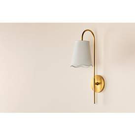 Mitzi Dorothy 11" Aged Brass 1 Light Wall Sconce | www.lampsplus.com | Lamps Plus