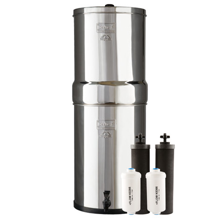 Crown Berkey Water Filter with 2 Berkey Black Water Filter Cartridge and 2 Fluoride Filter Cartridge | Walmart (US)
