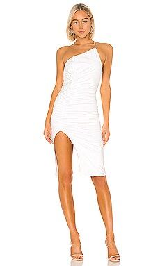 superdown Brynn Ruched Midi Dress in White from Revolve.com | Revolve Clothing (Global)