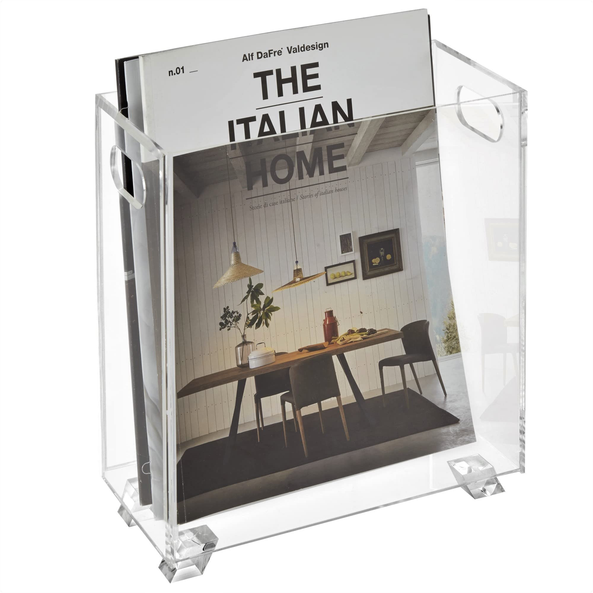 Stock Your Home Acrylic Magazine Holder - Crystal Clear Acrylic Holder - Shatterproof - Open Top ... | Amazon (US)