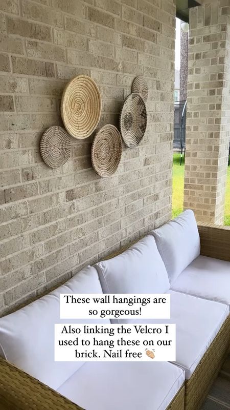 Wall hangings from amazon. Used Velcro adhesive on the bricks so it’s nail free  

#LTKsalealert #LTKhome #LTKstyletip