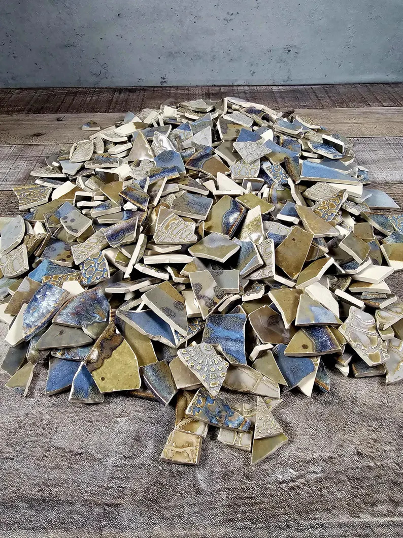 Tumbled Ceramic Shards: Assorted Mosaic Pottery Pieces, 1 Lb - Etsy | Etsy (US)