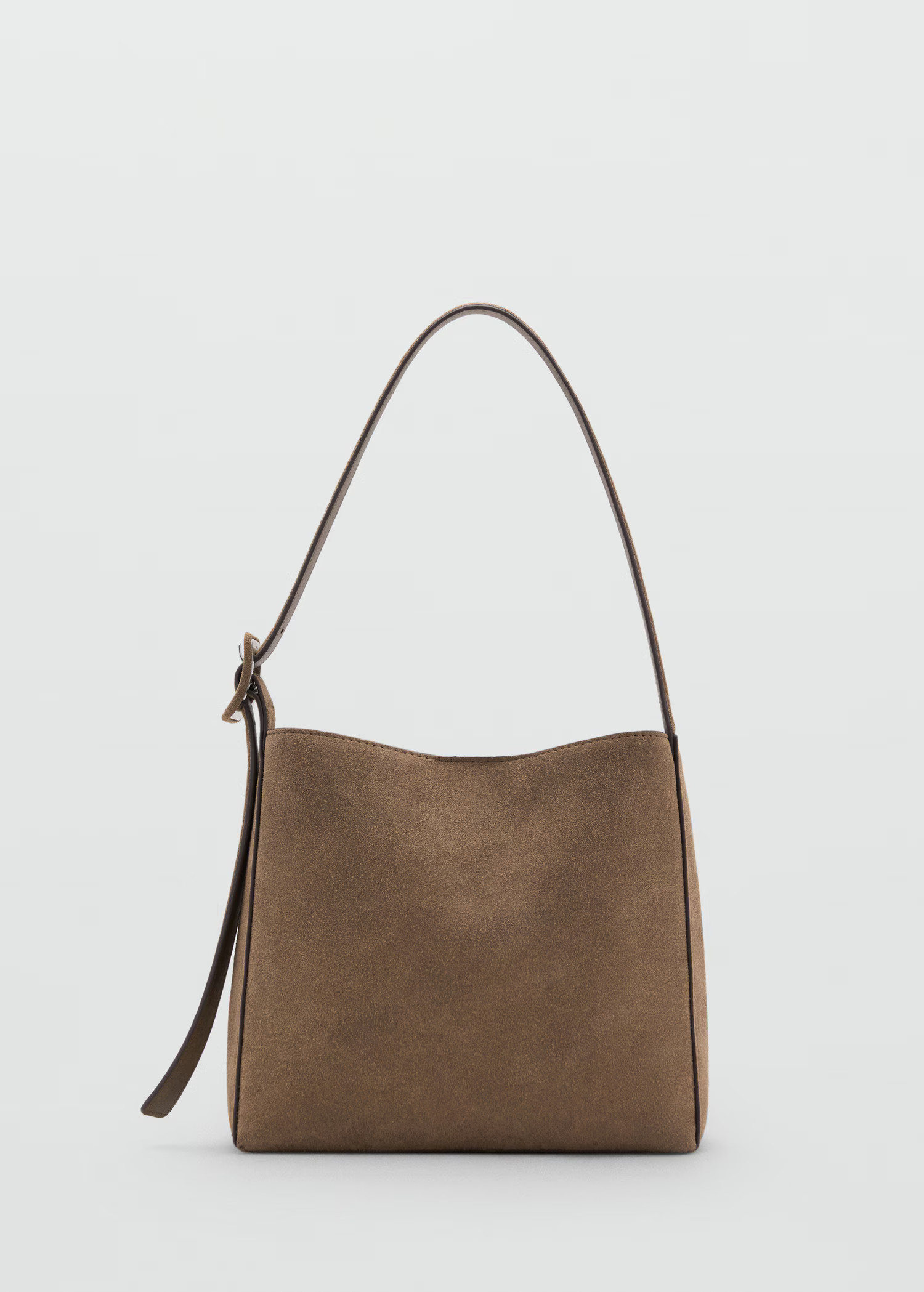 Suede leather shopper bag - Women | MANGO United Kingdom | MANGO (UK)