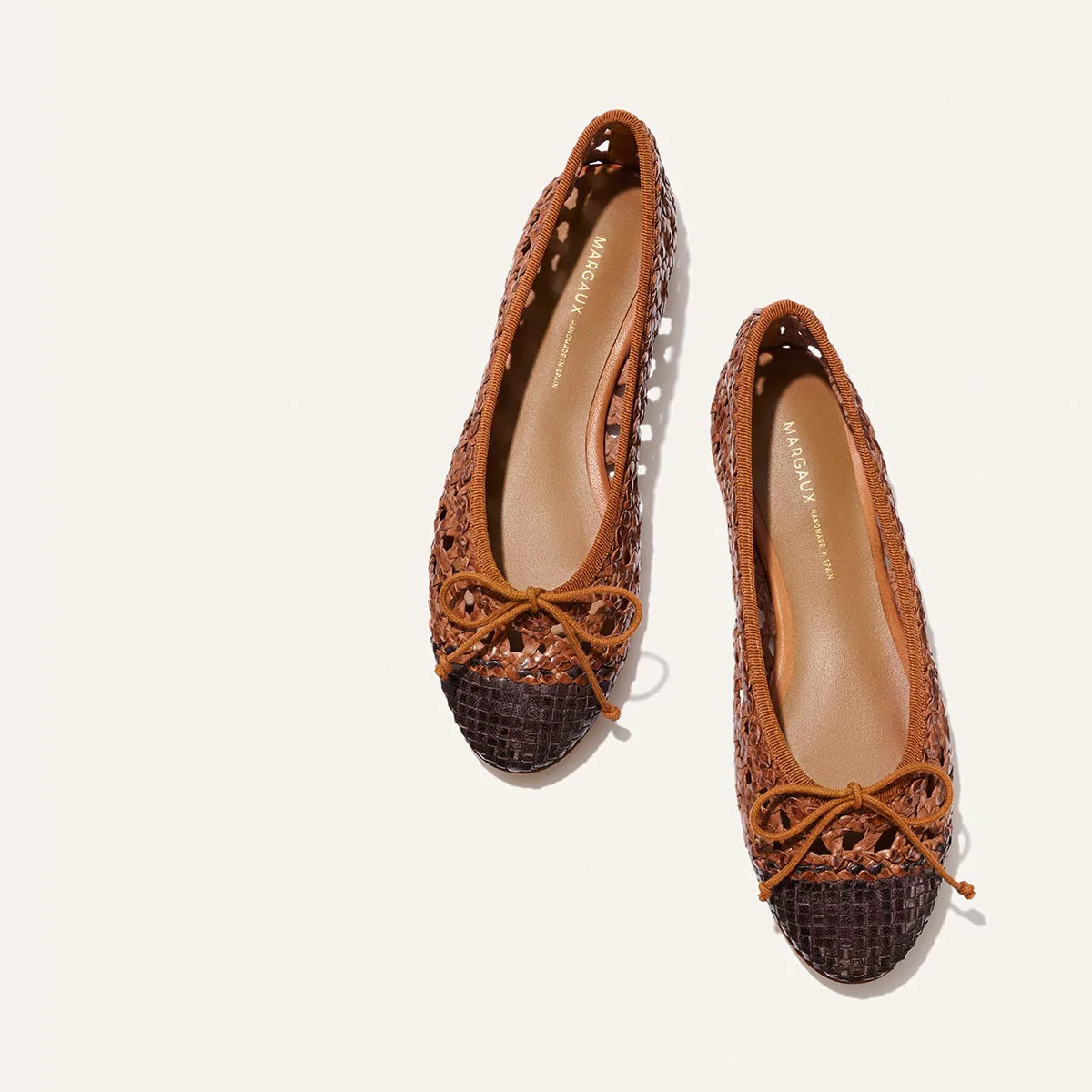 The Demi - Saddle and Espresso Woven Leather | Margaux