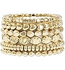 Gold Plated Beaded Bracelets for Women Trendy, 14K Gold Plated Stack Cross Pearl Gold Plated Bead... | Amazon (US)