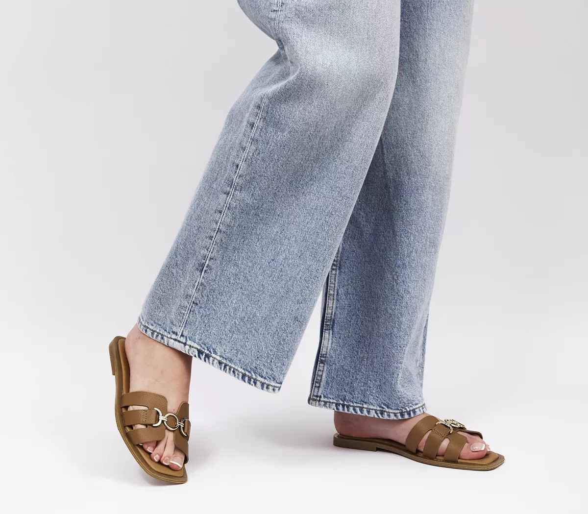 Salvador Gold Trim Slides | OFFICE London (UK)