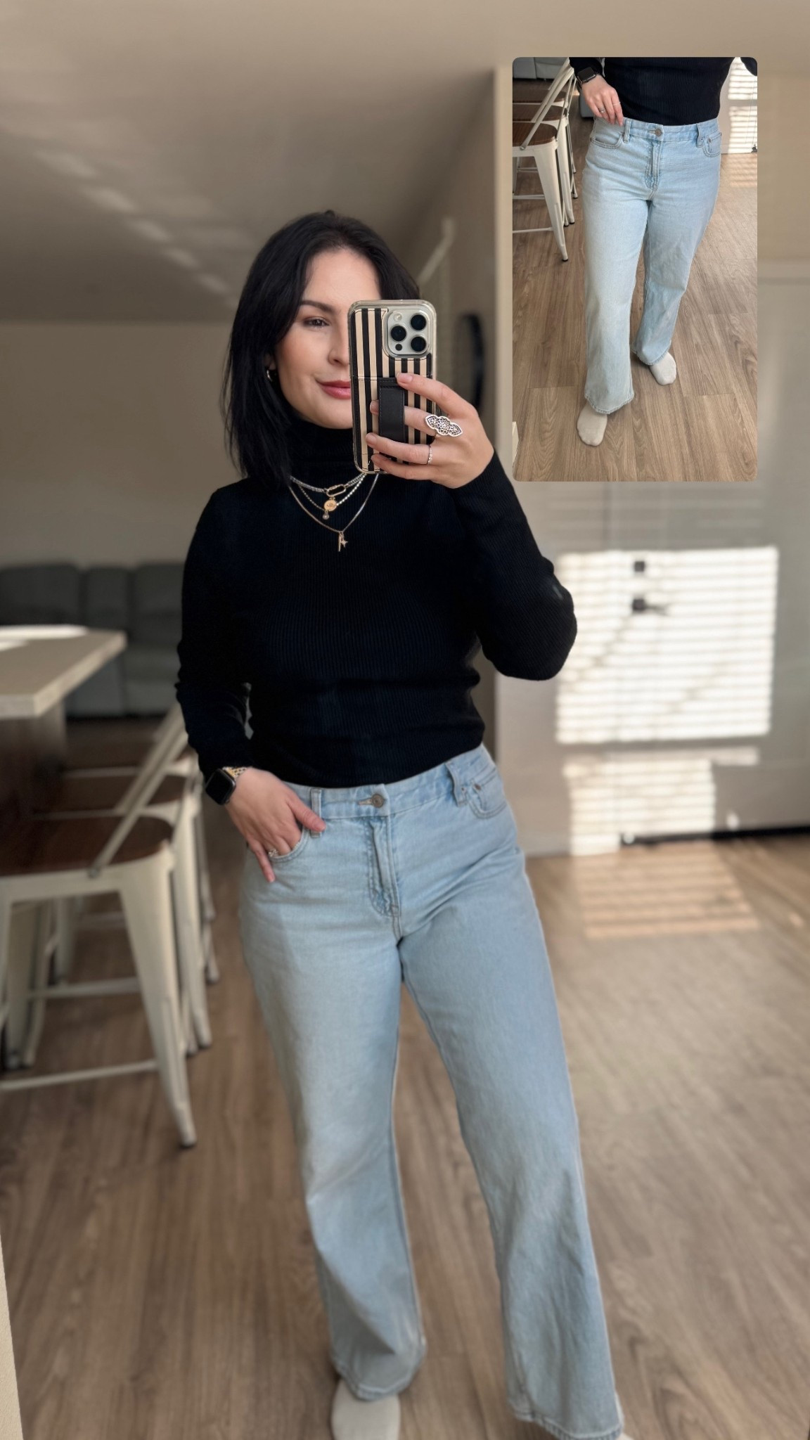I don’t normally wear/ like turtlenecks but wanted one just for the winter. This one is comfortable and cuute. And these jeans don’t get any better👌🏼 so good 

size details
Top - medium
Jeans - 8

#LTKSaleAlert #LTKValentine #LTKootd