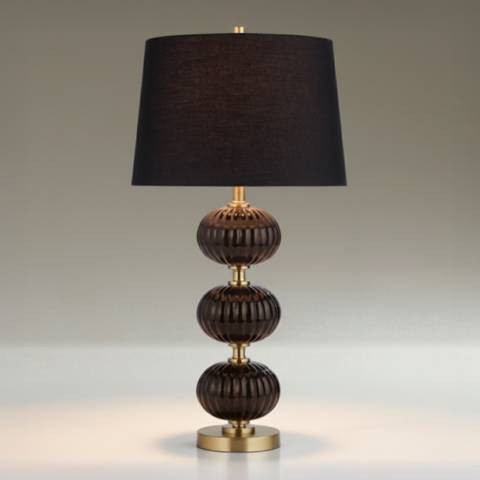 Possini Euro Grace 30" High Black Glass Table Lamp | Lamps Plus