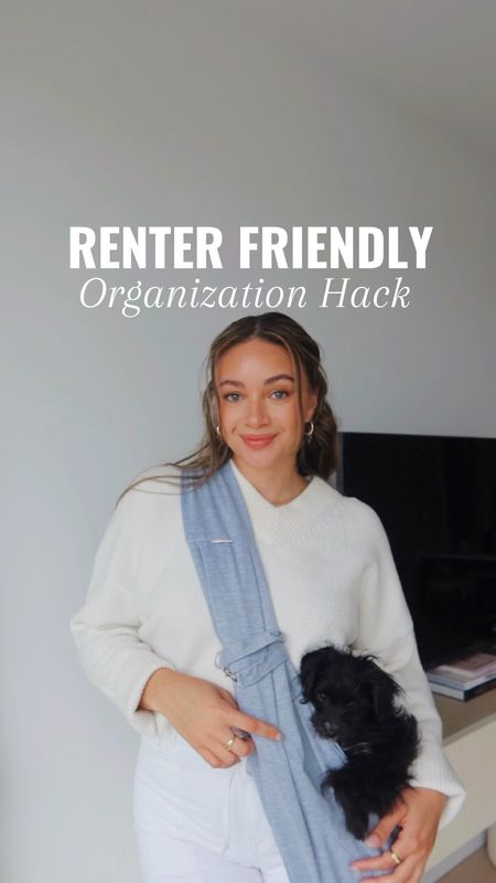 Renter friendly organization hack! I use these Amazon hooks to hold leashes, bath towels, and a ton of other things. They go seamlessly with my apartment hardware and hold a lot of weight

#LTKVideo #LTKhome