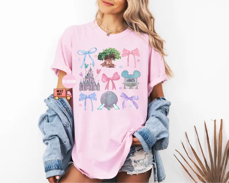 Disney Coquette Shirt, Walt Disney World Coquette Shirt, Disney Castle Shirt, Hollywood Studios S... | Etsy (US)