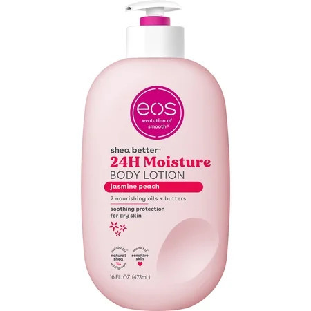 eos Shea Better Body Lotion- Jasmine Peach, Soothes Dry Skin, 16 fl oz | Walmart (US)