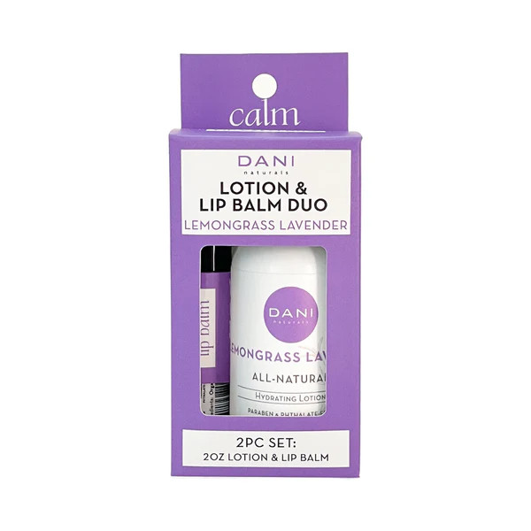 Lotion and Lip Balm Duo, Lemongrass Lavender | DANI Naturals