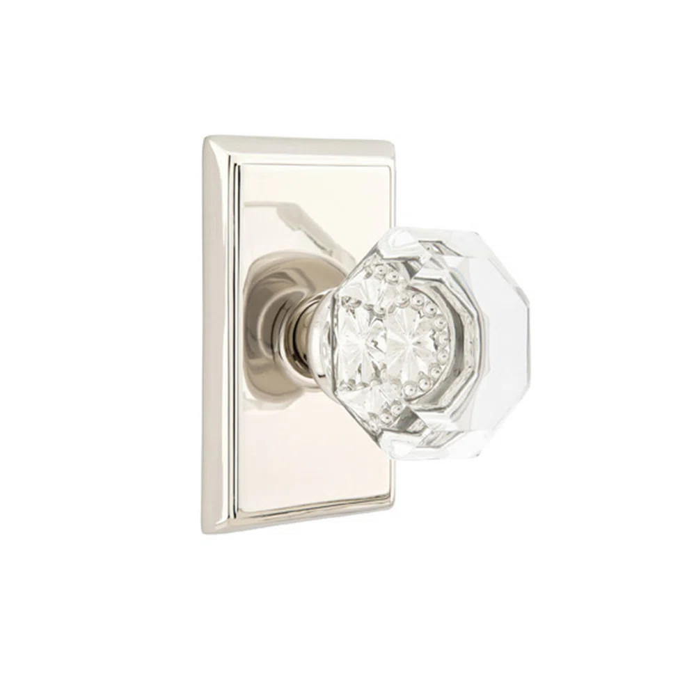 Privacy Old Town Clear Knob with Rectangular Rose | Perigold