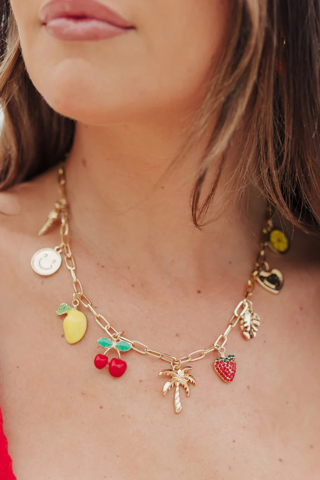 Fruit Charm Necklace Amber Massey X Pink Lily | Pink Lily
