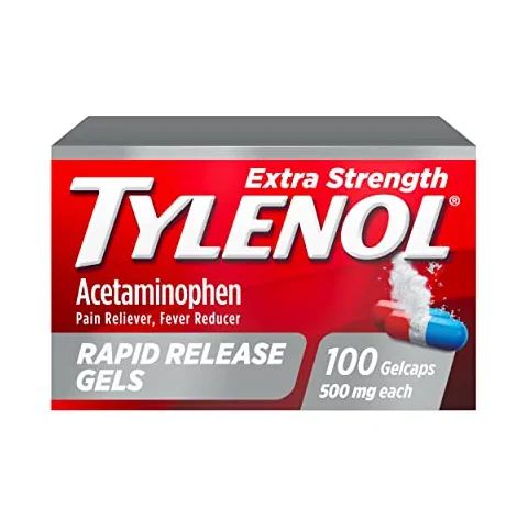 Tylenol Extra Strength Caplets with 500 mg Acetaminophen, Pain Reliever & Fever Reducer, Acetamin... | Amazon (US)