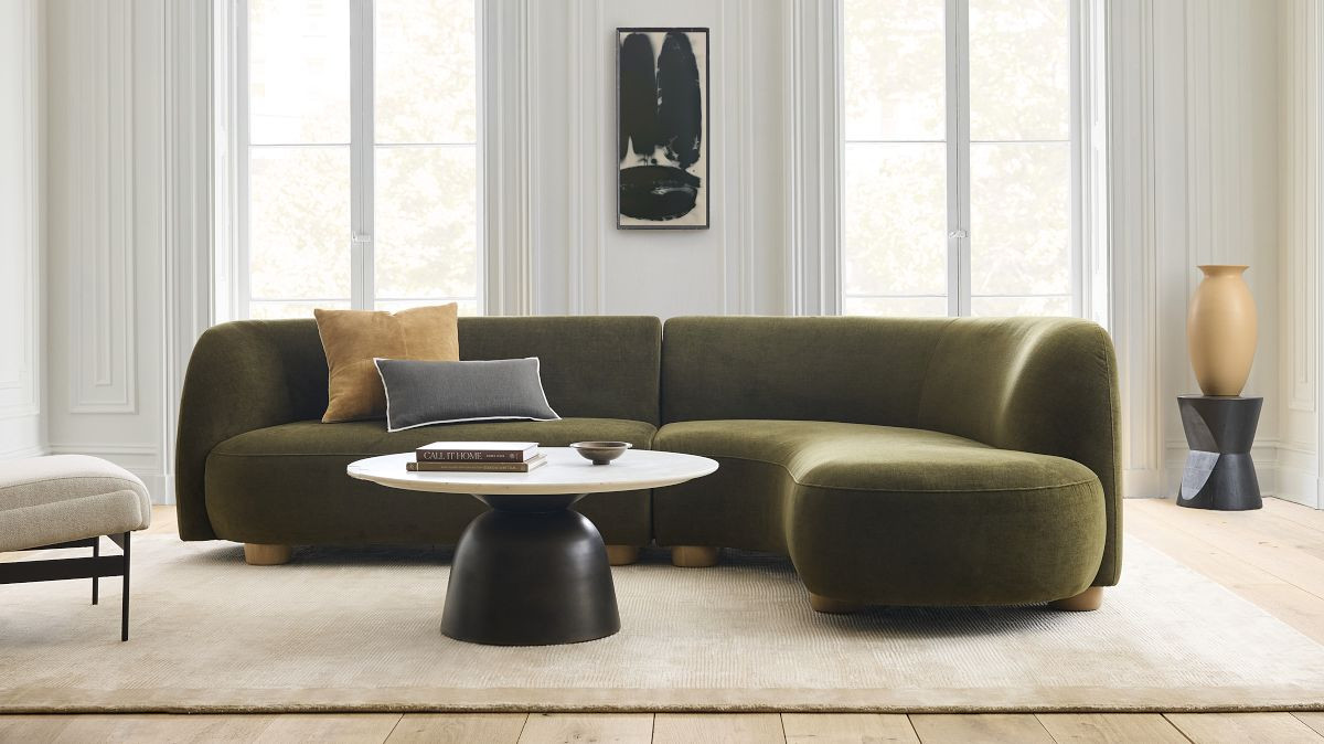 Laurent 2-Piece Wedge Chaise Sectional (111.5") | West Elm (US)