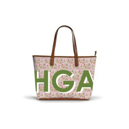 Savannah Zippered Tote - Monogram Stripe | Barrington Gifts