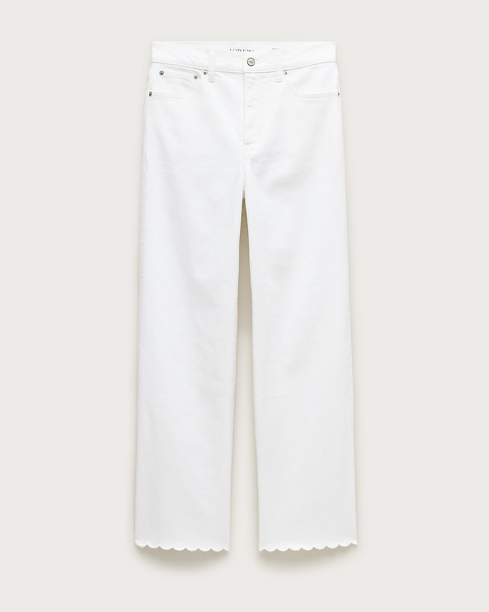 Scallop-trim slim-wide jean | J. Crew US