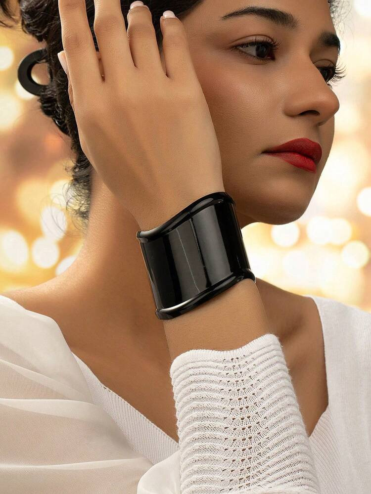 1pc Geometric Minimalist Wide Fashionable Exaggerated Personalized Bracelet | SHEIN