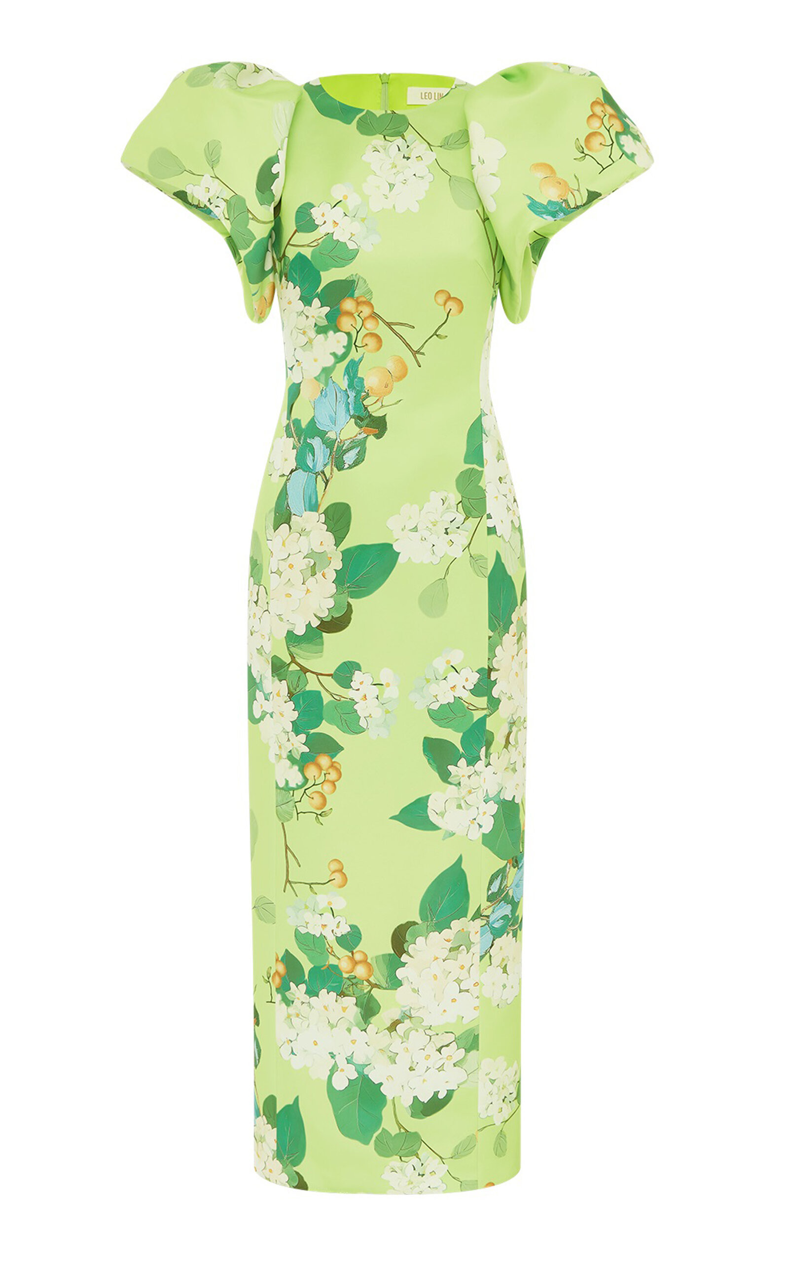 Leo Lin - Lucinda Maxi Dress - Hydrangea In Lime - Green - AU 6 - Moda Operandi | Moda Operandi (Global)