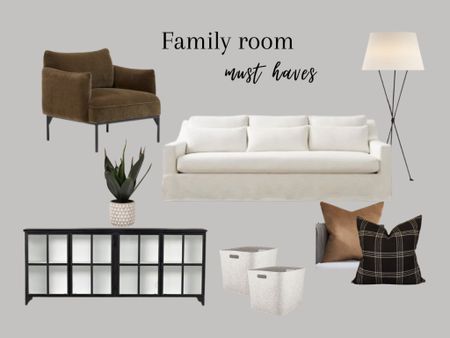Family room must haves 

Shop comfy seating, storage console, floor lamp and baskets for a cozy and functional family/ play room 

#LTKhome #LTKstyletip #LTKfamily