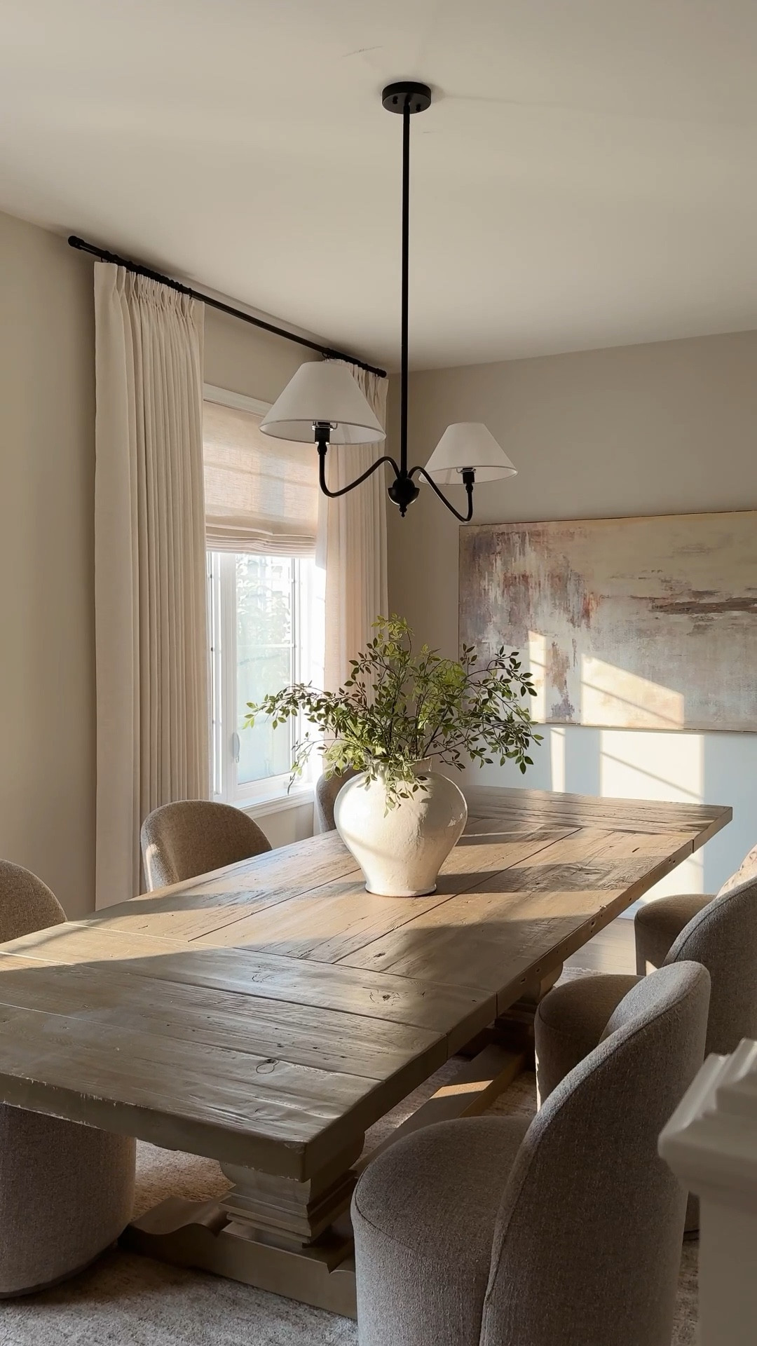 Refreshed my dining room with timeless pieces you can find on @wayfair that elevated the space and made it feel aligned with my evolving style - when a full overhaul is not an option, changing even a few pieces can transform the entire room. #Wayfair #WayfairPartner