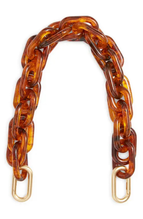 Clare V. Shortie Resin Link Chain Strap in Tortoise Resin at Nordstrom | Nordstrom