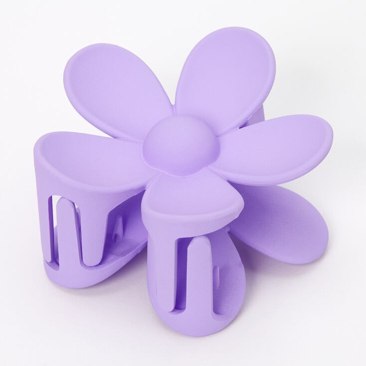 Matte Flower Hair Claw - Lilac | Claire's (US)