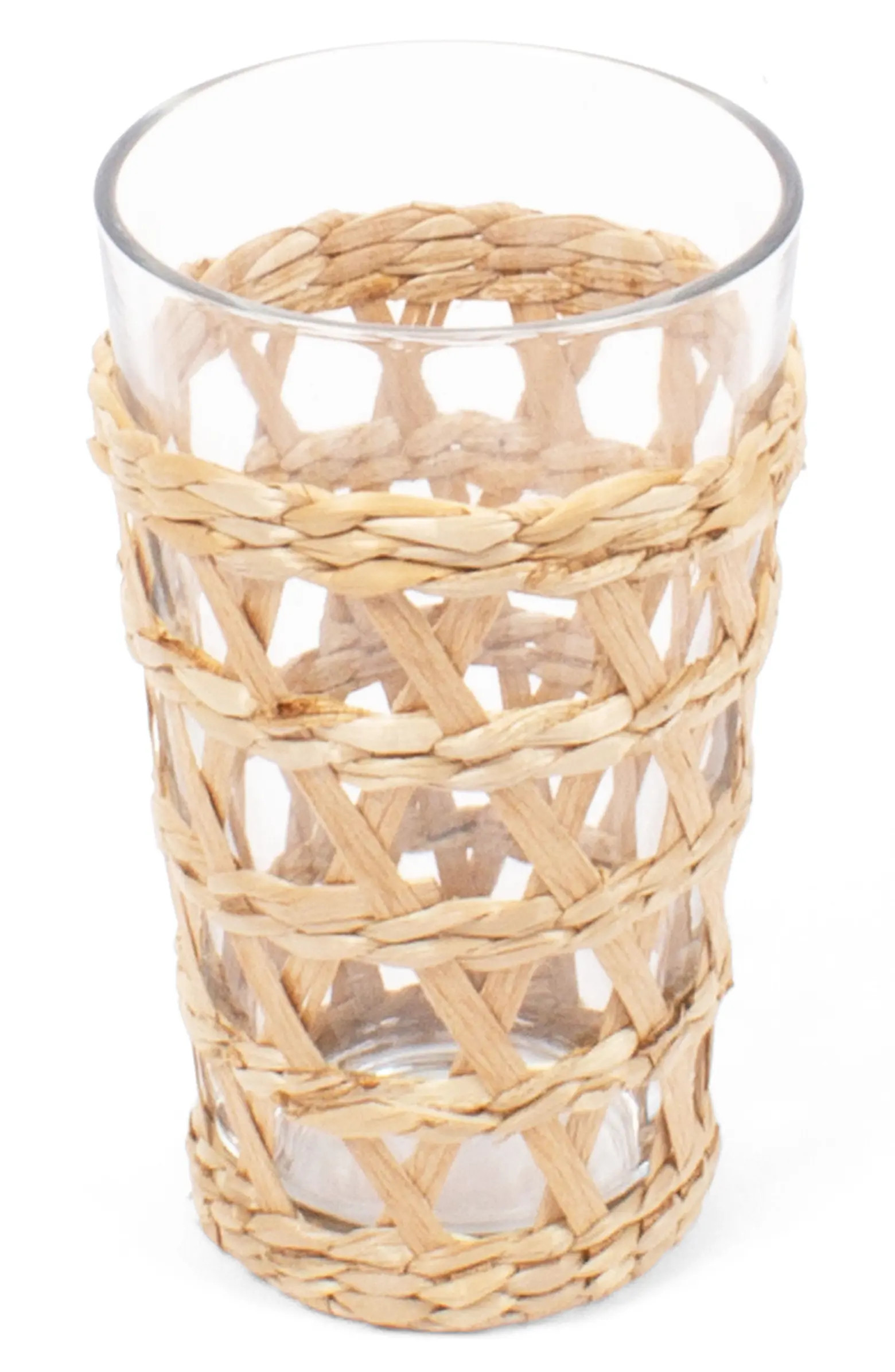 8 OAK LANE Set of 4 Rattan Glass Tumblers | Nordstromrack | Nordstrom Rack