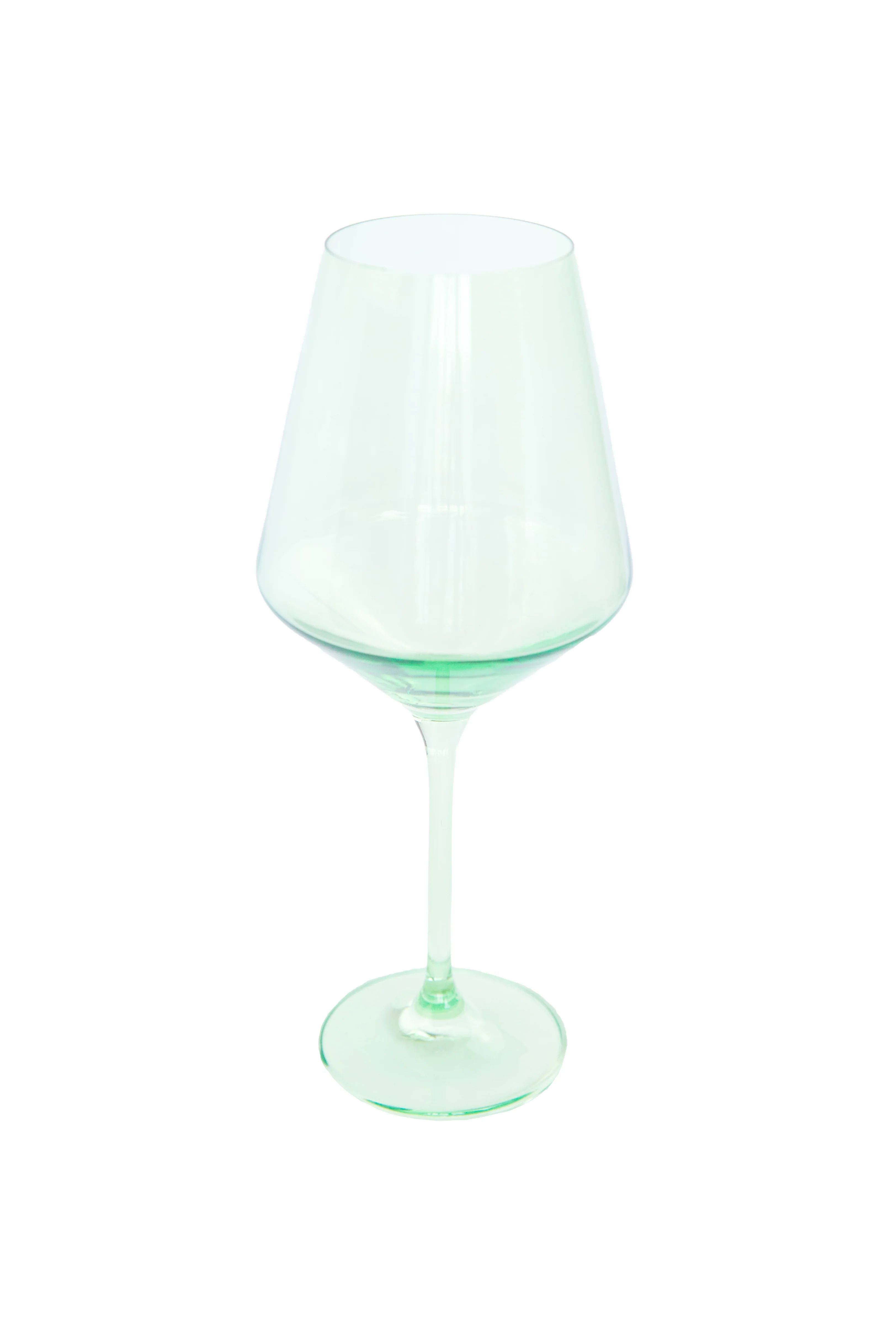 Estelle Colored Wine Stemware - Set of 2 {Mint Green} | Estelle Colored Glass