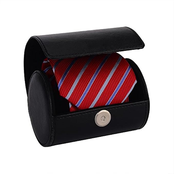 LOKHO Men’s Necktie Tie Box Organzier Case, Travel Tie Storage Case| Tie Holder Stores,Cylinder Shap | Amazon (US)