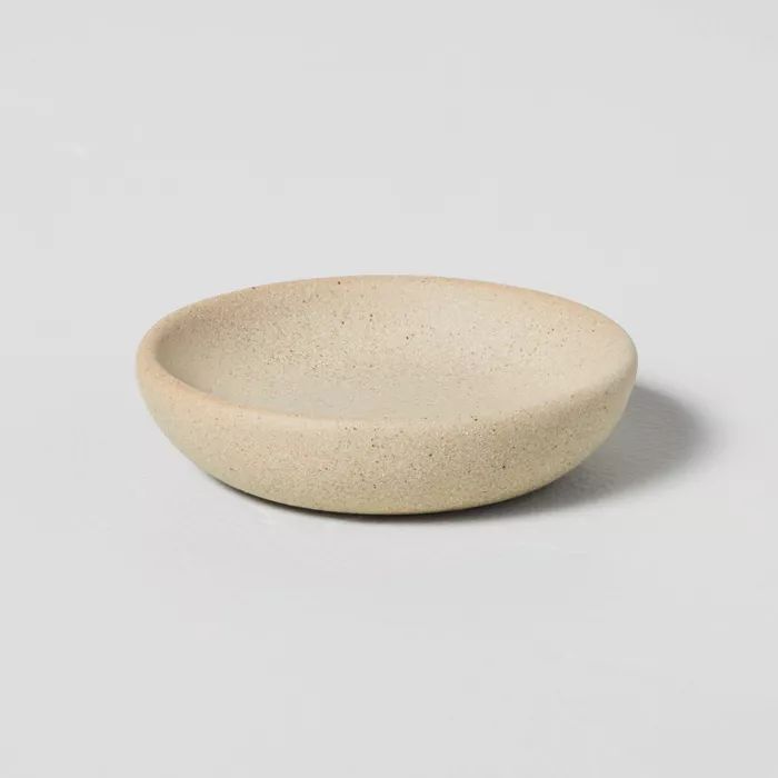 Textured Ceramic Round Trinket Dish Natural - Hearth & Hand™ with Magnolia | Target