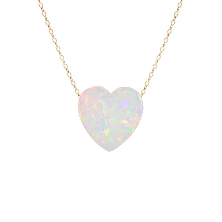 Opal Heart Necklace | Amanda Deer Jewelry